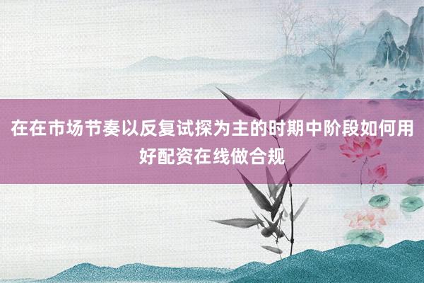 在在市场节奏以反复试探为主的时期中阶段如何用好配资在线做合规