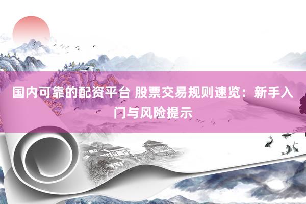 国内可靠的配资平台 股票交易规则速览：新手入门与风险提示