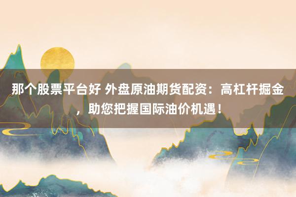 那个股票平台好 外盘原油期货配资：高杠杆掘金，助您把握国际油价机遇！